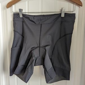 REI Co-op Black Padded Cycling Biking Shorts Women's Large Polyester Spandex